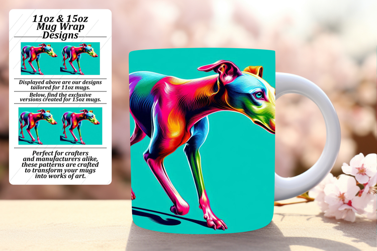 Dynamic 11oz Mug Wrap Png Template , Dog