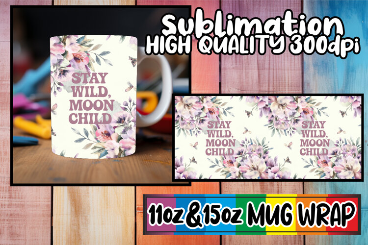 Uplifting spirits sublimation print wrap, Flower Quote example image 1