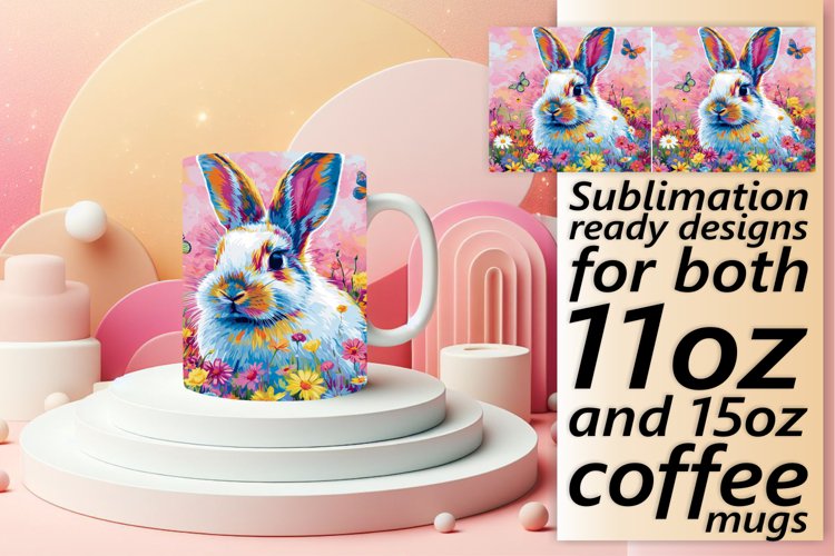 Spring Bunny Sublimation: Easter Mug Delight