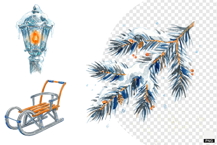 Winter Village Clipart