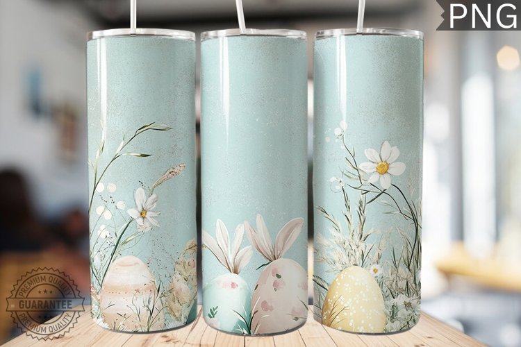Spring Easter Tumbler Wrap - High Quality 300 Dpi example image 1
