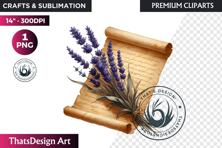Lavender Clipart PNG, French Country Botanical sublimation