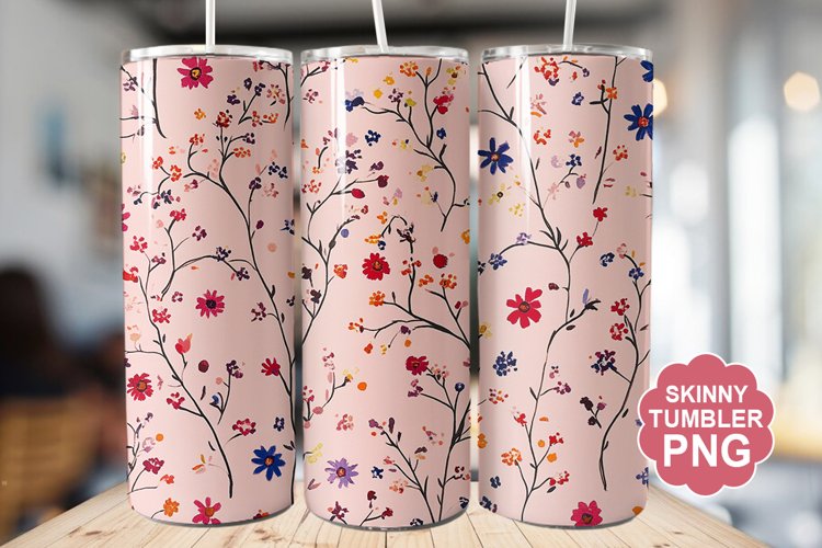 Floral Pattern Tumbler | Floral Tumbler Wrap