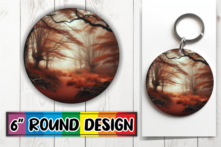 Cheerful Circle Coasters Design, Autumn