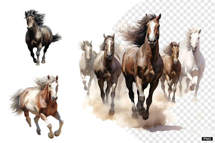 Watercolor Horse PNG