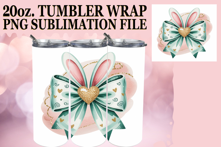 Happy Journeys 20oz tumbler wrap, Easter Bow