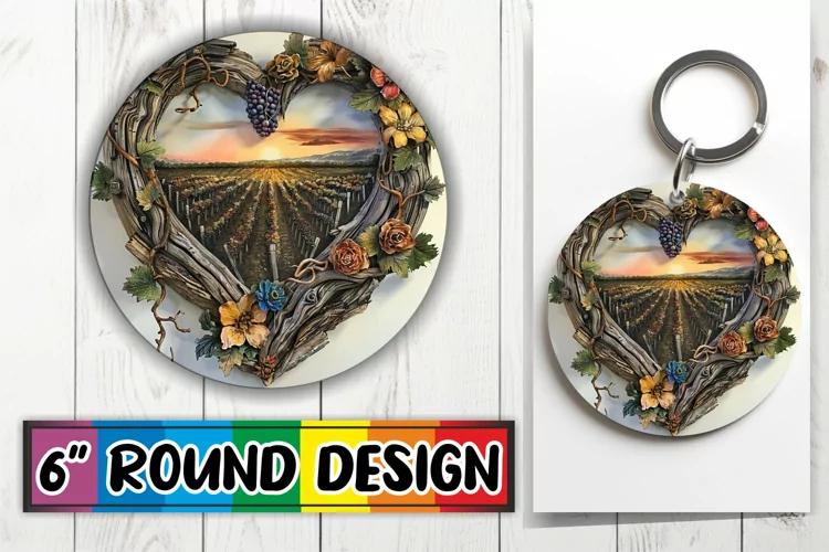 Summer Serenade Sublimation 3D Heart Frame
