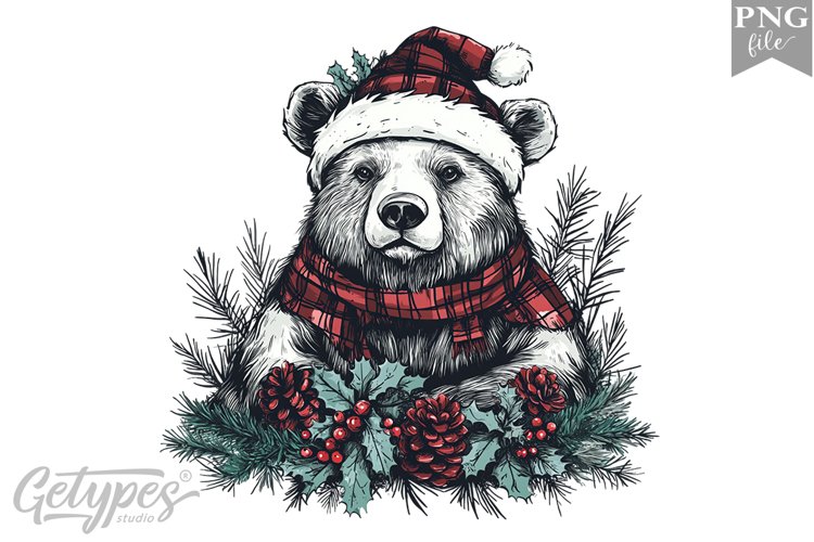 Christmas Bear Clipart Image 3