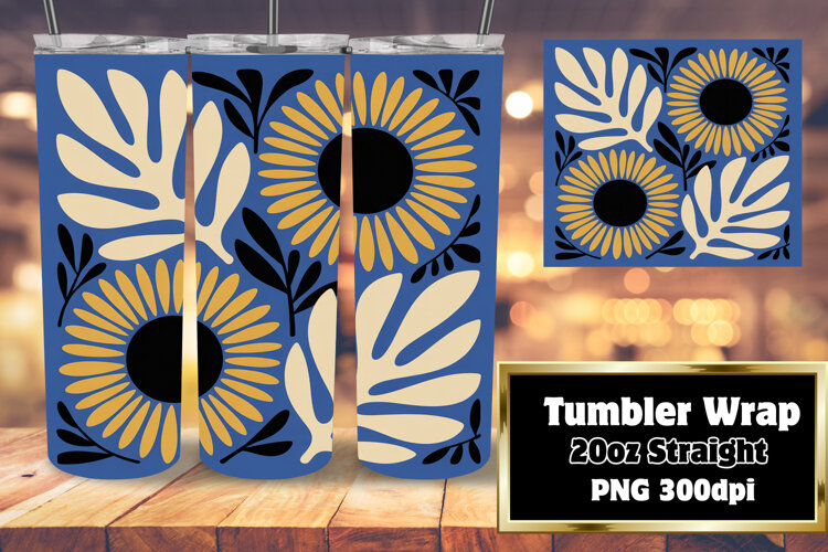 Trendy 20oz Design for Sublimation , Flowers example image 1