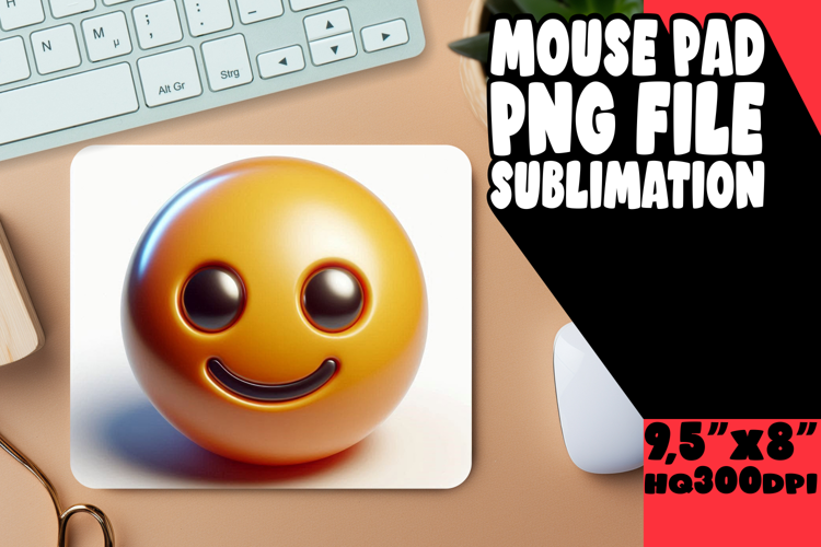 BRIGHT MOUSE PAD INSPIRATIONAL DESIGN, 3D Emoji