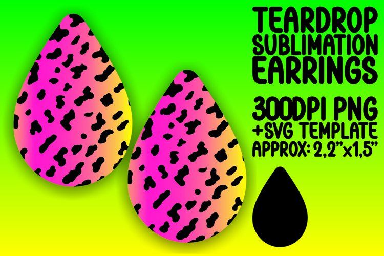 Leopard Print Glitter Teardrop Earring Style