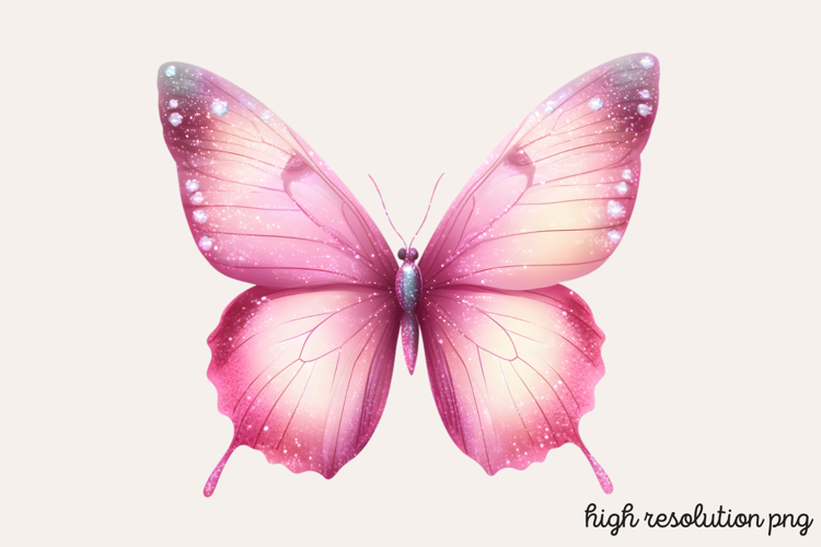 Pink Butterfly Clipart Image 7