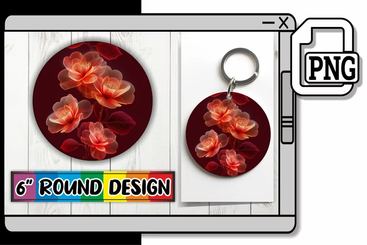 Blossom Bonanza Sublimation - Keychain & Car Coaster