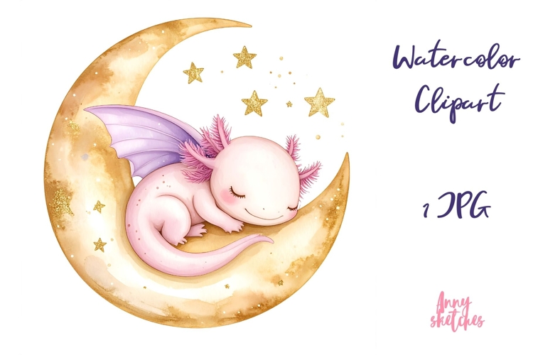 Cute Axolotl Clipart Image 4