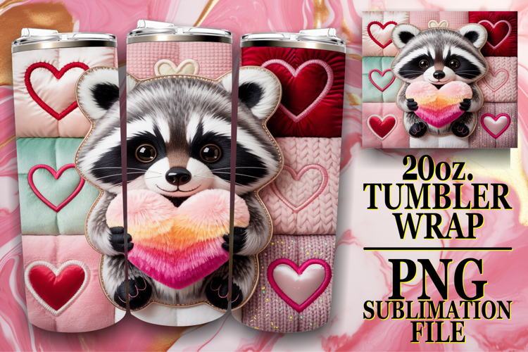 SERENE MOMENTS 20oz TUMBLER WRAP, Valenines Animals