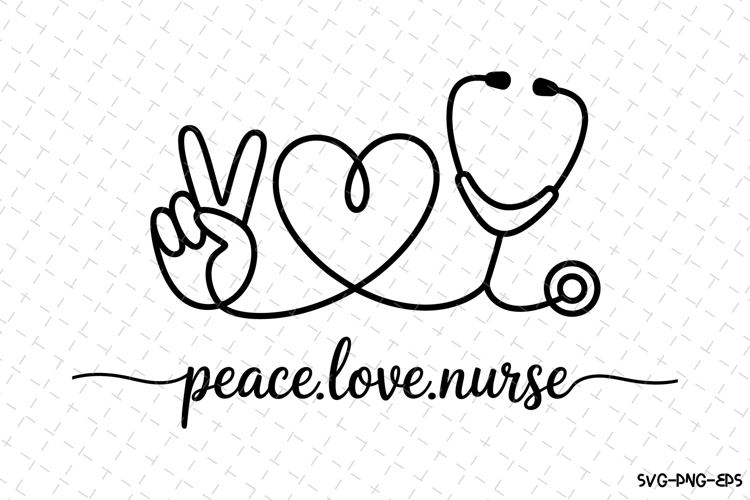 Peace Love Nurse Svg Image 6