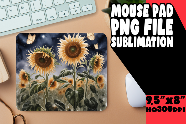 Blissful Mouse Pad Sublimation Ideas, Flowers