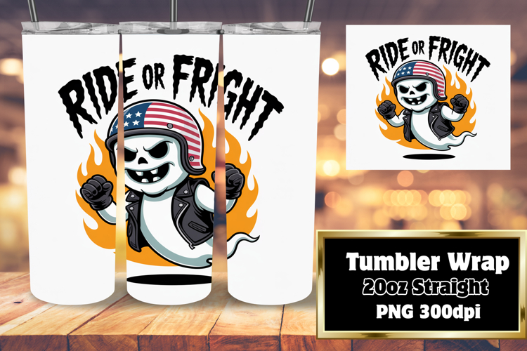 20oz Tumbler Sublimation PNG , Funny Ghost