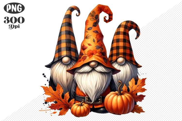 Halloween Gnomes Sublimation - Clipart PNG Design
