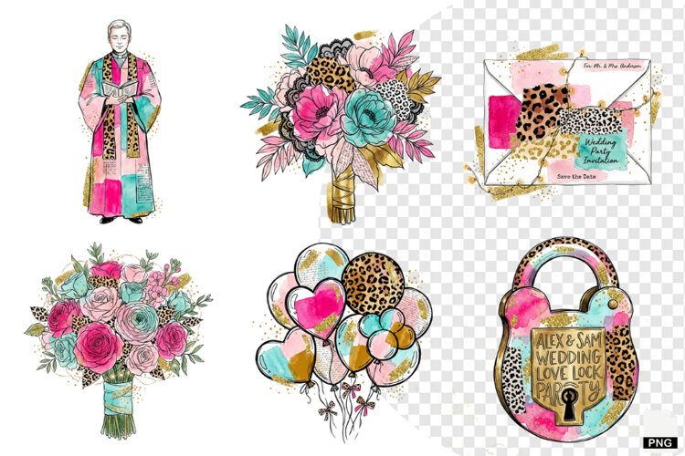Wedding Party Clipart example image 1