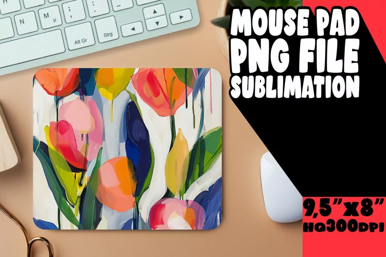 Tranquil Spring Blossom Bouquet Mouse Pad Design