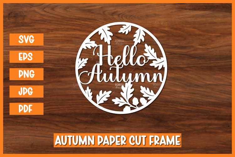 Autumn Wreath, Paper Cut Wreath, Autumn Paper cut