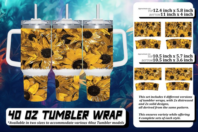 Vibrant Spring Blossom Tumbler Design 40oz