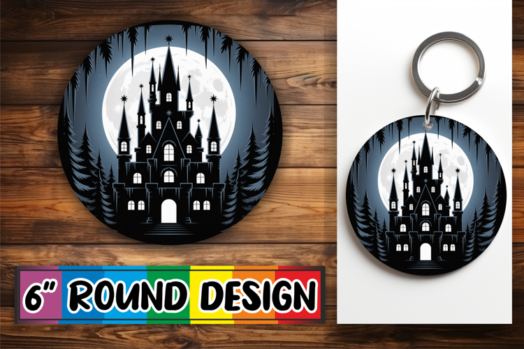 Radiant Round Car Coaster Sublimation, Winter