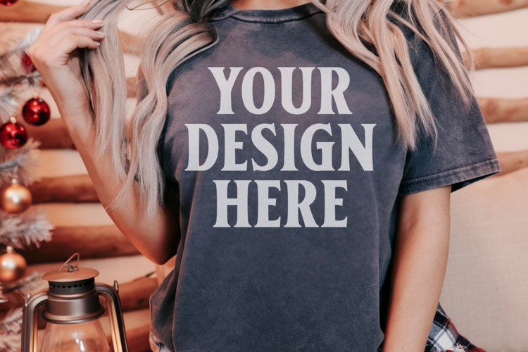 Pepper Christmas Comfort Colors 1717 Mockups, CC 1717 m