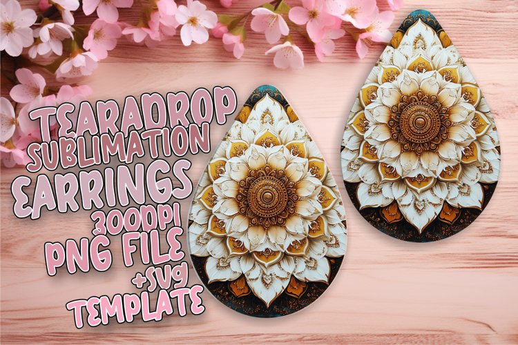 Lovely Teardrop Design for DIY Projects , Mandala