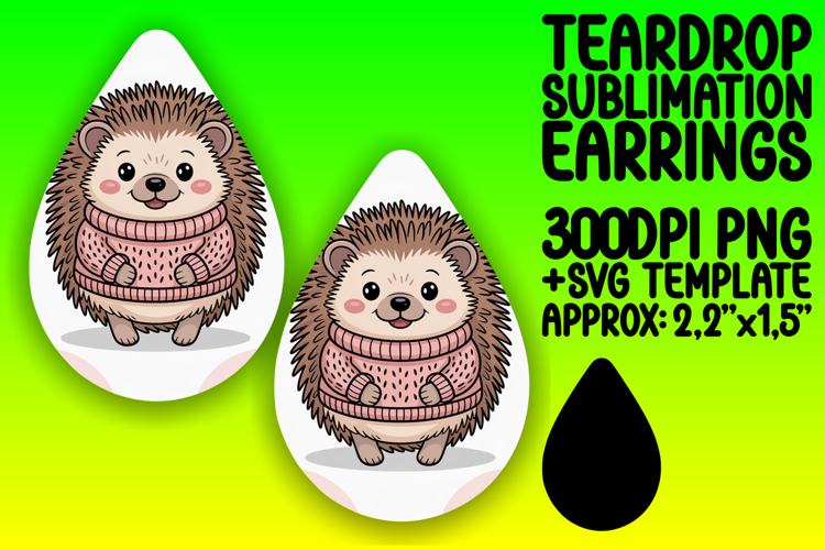 Unique Teardrop Earrings Design PNG , Valenines Animals