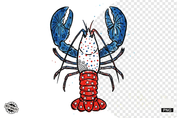 4th of July Undersea Life Clipart example image 1