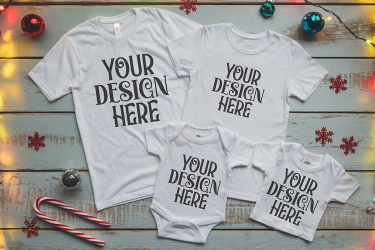 Christmas Family Matching Group T-Shirt Mockup