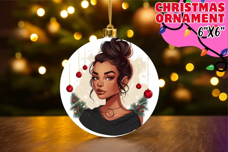 Cheerful Round Car Coaster, Xmas Girl