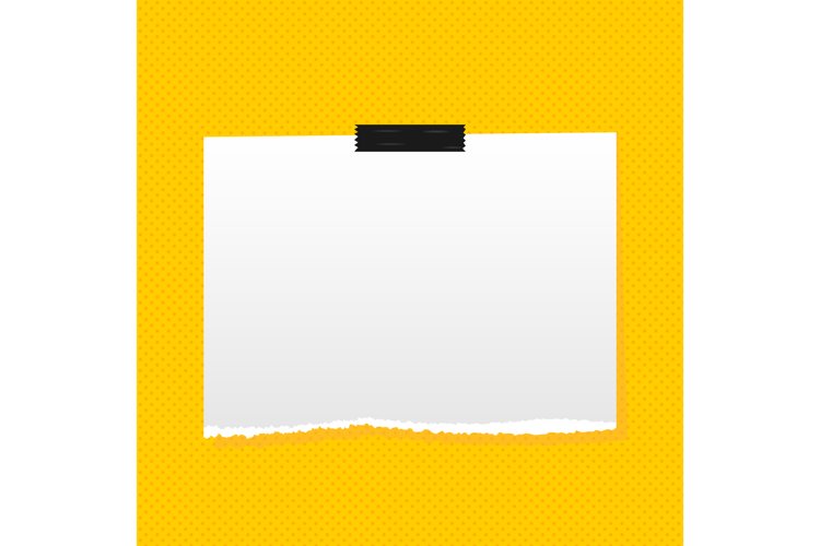 Vector blank sheet of torn paper edges. example image 1