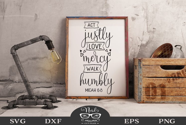 Act Justly SVG Cut File example image 1