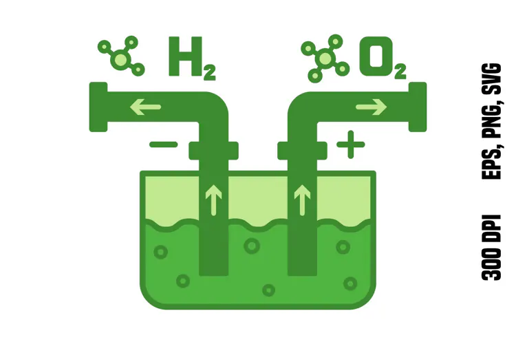 Green Water Electrolyzer Icon