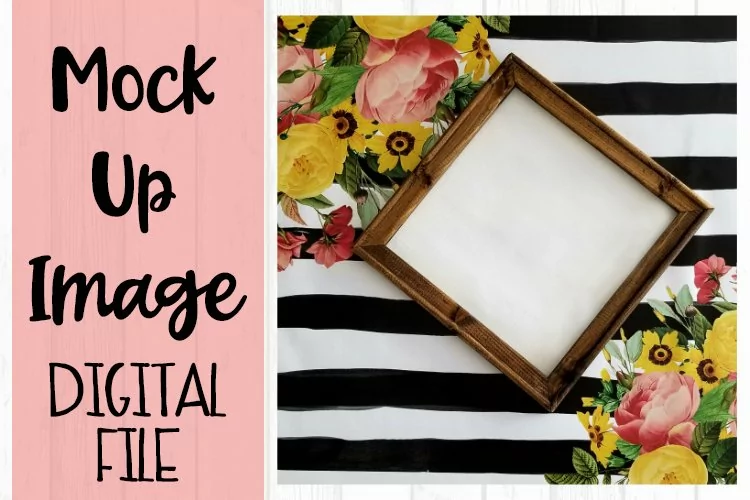Reverse Framed Sign Canvas Crafters Mock Up
