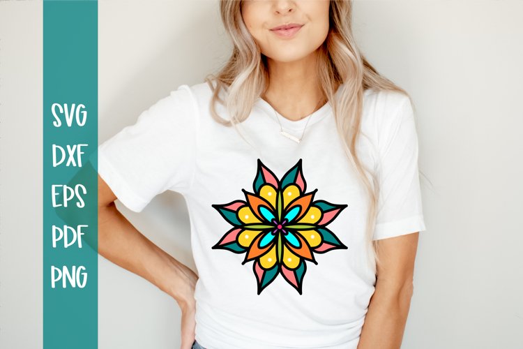 Flower Mandala SVG / Flower svg example image 1