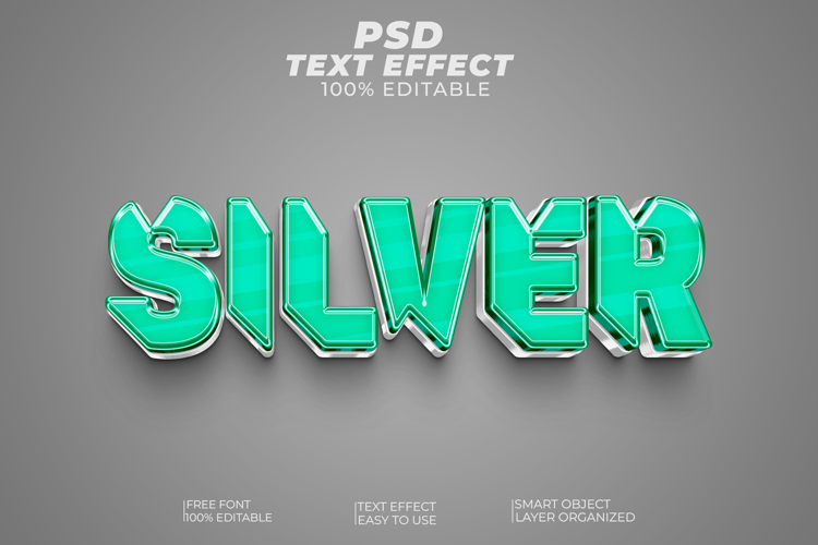 Silver Text Effect Image 22