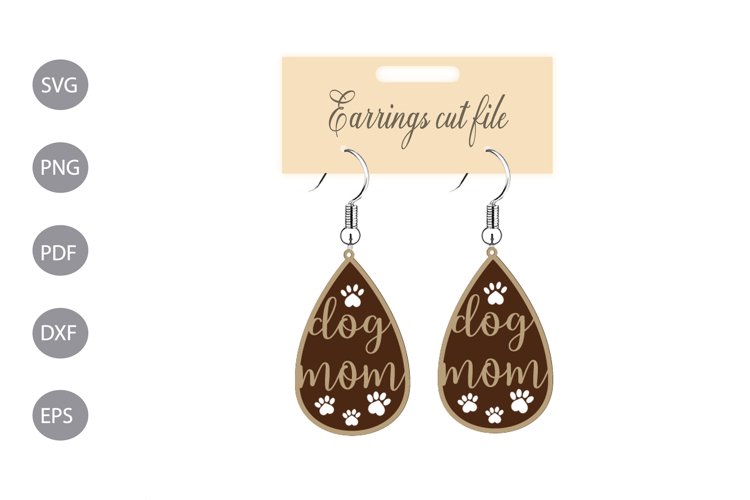 Earrings SVG Template Design example image 1