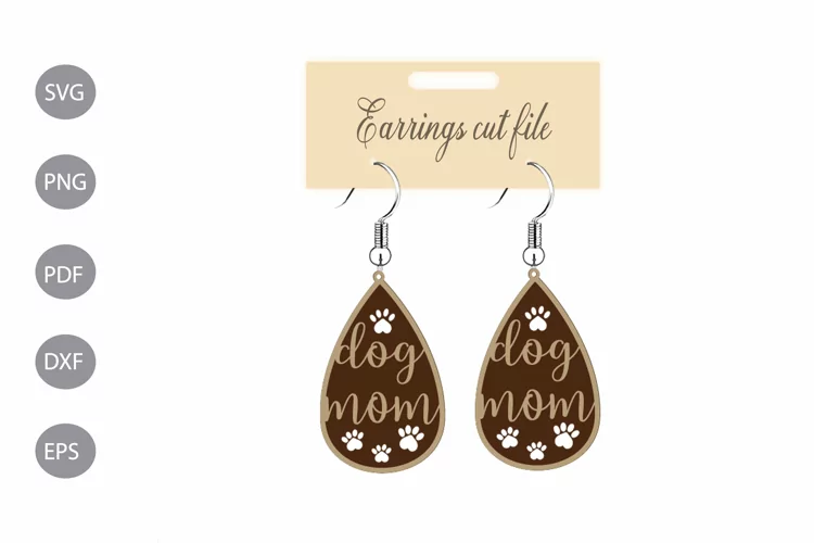 Earrings SVG Template Design