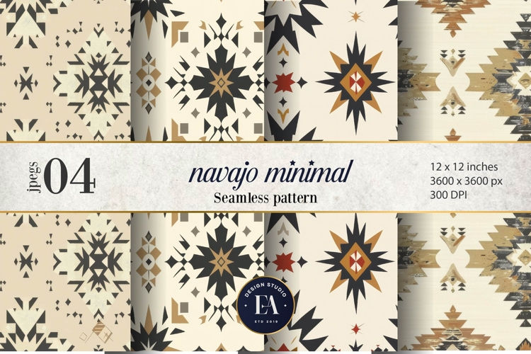 Navajo Minimal Pattern | Minimal Tribal Texture