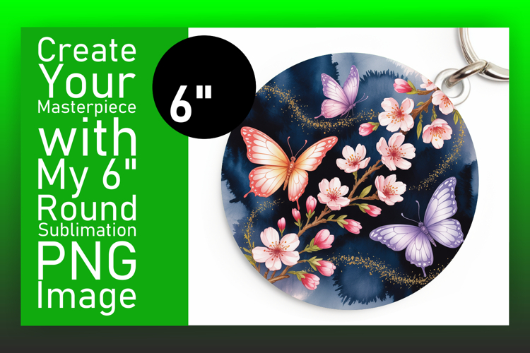 Whimsical Round Design for Car Coasters , Flowers