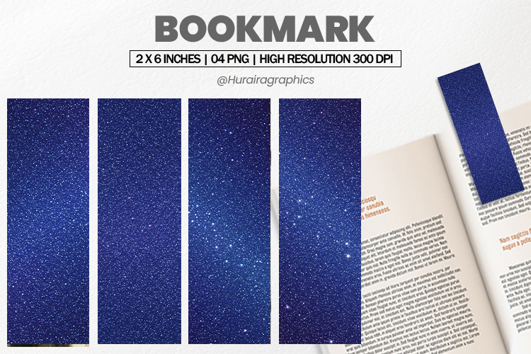 Starry Night Sky Bookmark PNG, Bookmark Sublimation