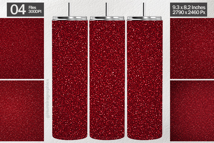 Red Glitter Tumbler Wrap| Tumbler Sublimation