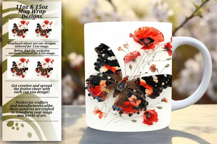 Springtime Serenade: Butterfly Mug Melody - 11oz & 15oz