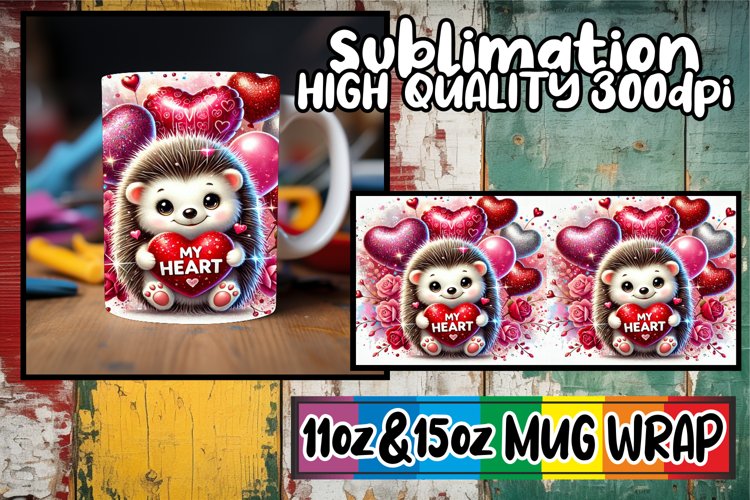 Gentle warmth 11oz 15oz mug wrap, Valentines example image 1