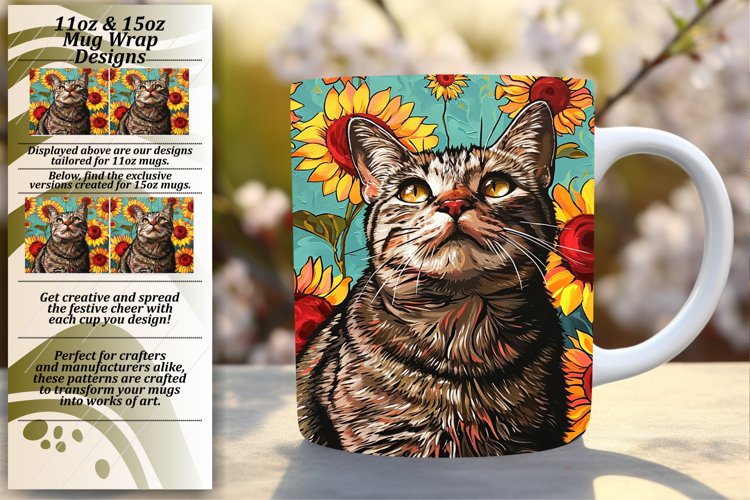 Euphoric Cat Mug Wraps for Spring