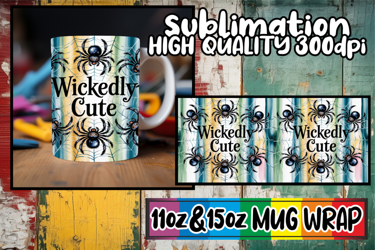 Radiant hearts 11oz 15oz sublimation wrap, Halloween